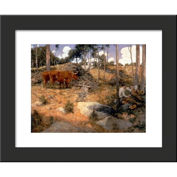 Noonday Rest in New England 20x24 Framed Art Print by Julian Alden Weir