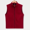 thumbnail image 1 of Fiaer Womens Oversized Vest Full Zip up Sleeveless Tanks Lapel Collared Solid Color Loose Fit Comfy Tops Brick Red XXXL, 1 of 3