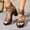 Brown, variant on Women's Casual Glitter Sandals Block Heel Crisscross Strap Summer Comfortable Walking Shoes Party Night Out Style White 5.5