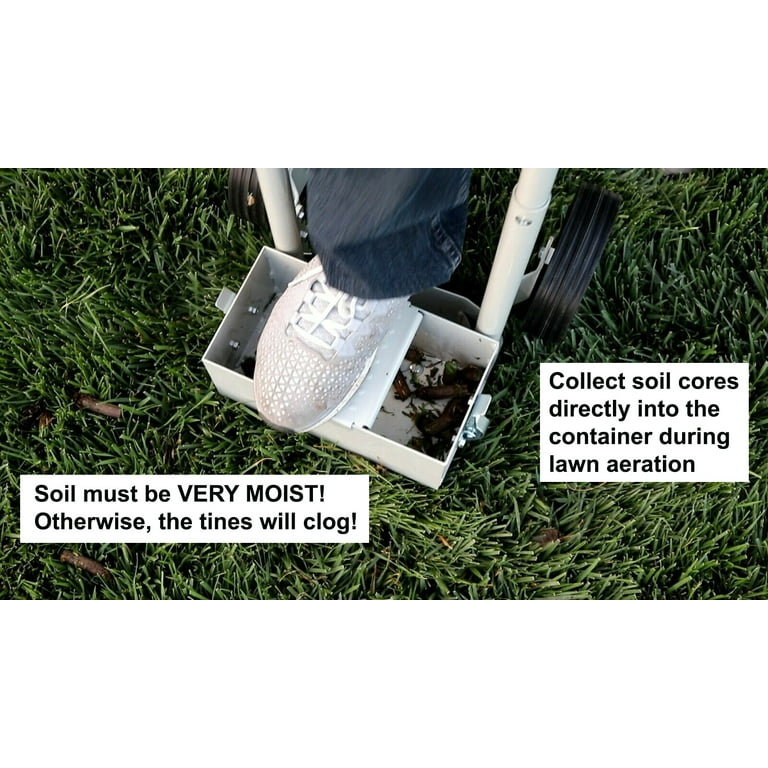 Step N Tilt Core Lawn Aerator Version 3 with Container