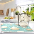 thumbnail image 5 of Seastar Seashells Dish Drying Mat Microfiber Kitchen Pad Large Counter Absorbent Dish Mats Drainer Rack 18"x24", 5 of 7