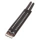 thumbnail image 4 of hombres de ancho doble capa remache cinturón brazalete pu de cuero marrón Sunnimix Pulsera de hebilla de correa de remache, 4 of 6