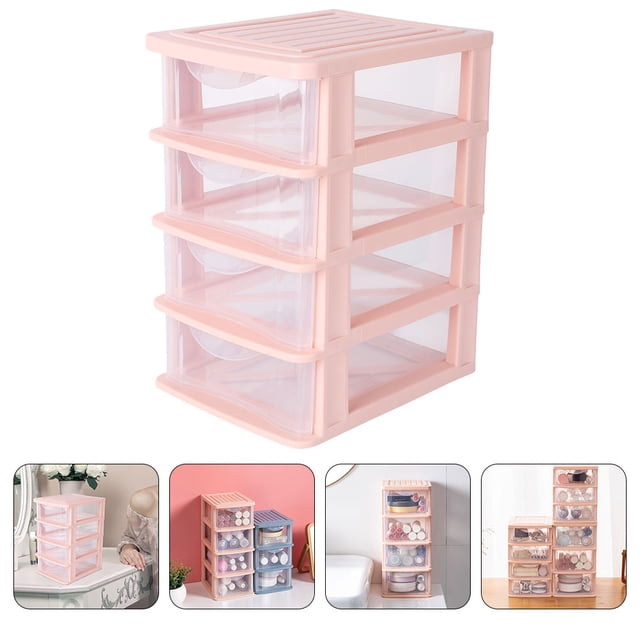 WEUVEB Organizador De Cajones Duradero Para Maquillaje Y Artículos Color Rosa