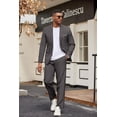 thumbnail image 2 of COOFANDY Men's 2 Piece Suits Classic Fit 2 Button Casual Suits Sets Blazer Jacket and Dress Pants for Wedding Business Prom, 2 of 6