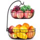 thumbnail image 3 of Bearachild Tazón de frutas de 2 niveles, cesta de frutas de hierro para encimera, soporte multiusos para frutas y verduras, soporte colgante para frutas Cocina y Comedor Bearachild HA018425-00, 3 of 6