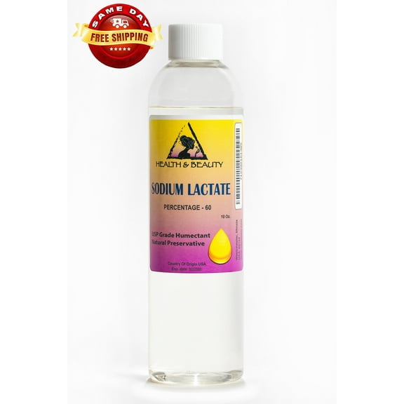 Sodium lactate 60% natural usp preservative liquid humectant 100% pure 10 oz
