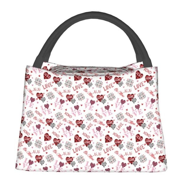 Balery Valentine's Day Bolsa de Aislamiento Portátil – Bolsa de Almuerzo con Forro de Aluminio Mejorado, Funda Impermeable y Fácil de Limpiar para Picnic y Caja de Almuerzo