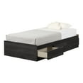 thumbnail image 3 of South Shore Hourra, Contemporary Twin Mates Bed with 3 Drawers, Gray Oak, 3 of 10