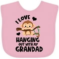 thumbnail image 3 of Inktastic Monkey I Love Hanging out with My Grandad Boys or Girls Baby Bib, 3 of 4