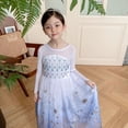 thumbnail image 4 of Princess Dress Girls Dress Snowflake Sunscreen Long Sleeve Dress, 4 of 6