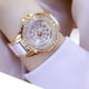 thumbnail image 4 of Reloj de cadena con diamantes para mujer Los relojes dorados son adecuados para mujeres., 4 of 5