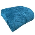 thumbnail image 3 of Sherpa Trquoise Embossed Throw Plush Cozy Super Soft Bed Blanket, 3 of 5