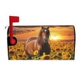 thumbnail image 2 of PHELIKA Horse Sunflowers 04 Magnetic Mailbox Covers Post Letter Box Cover Standard Size 21"H x 18"W, 2 of 8