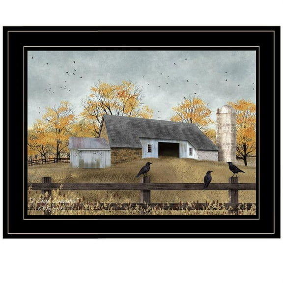 Trendy Decor4U "A Casual Conversation" By Billy Jacobs, Ready to Hang Framed Print, Black Frame