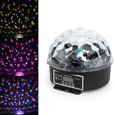 LED Stage Light Digital Crystal Rotating Ball Lamp Magic Dot Effect Lighting Changeable RGB Color for Home Party Bar's Club's Disco DJ KTV Show Pub
