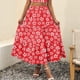 thumbnail image 2 of Vestido casual sexy de verano para mujer Faldas largas de playa con estampado floral Boho Elástico de cintura alta Plisado A-Line Flowy Swing Faldas largas con volantes en niveles Pompotops  qwe13480, 2 of 8