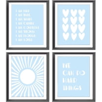 Kind Brave Smart Affirmations Yellow Sun Sunshine Hearts Poster Prints for Girls Kids Room Playroom Decor,Girl Nursery Decorations Prints Wall Art Unframed 4pcs,Girls Kids Gifts