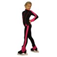 thumbnail image 2 of IceDress Figure Skating Outfit - Thermal -Bracket (Black with Fuchsia Line), 2 of 3