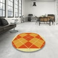 thumbnail image 4 of Ahgly Company Machine Washable Indoor Rectangle Transitional Saffron Yellow Area Rugs, 3' x 5', 4 of 7
