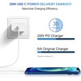 thumbnail image 6 of chalian iPhone Charger Fast Charging USB C Charger Block Type C Chargers Fast Charging 20W PD Wall Chargers with 6FT Cord for iPhone 14/14 Pro Max/13/13 Max/12/12 Pro Max/iPad, 6 of 7