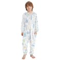 thumbnail image 2 of Vzayyk 4T-14Y Size Aviliable Cozy One-Piece Footless Sleeper Pajama Cute Line Art, 2 of 8
