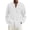 White, variant on TBWNWG Men's Summer Linen Casual Shirt Long Sleeve Loose Fit Solid Turn Down Collar Comfortable Plus Size,Sizes 2XL