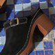 thumbnail image 5 of Mujeres Tacones Altos Cerrados Zapatillas Del Dedo Del Pie Bloque Tacón Mulas Estilo de Madera Clogs Casual Verano Oficina Diapositivas Sandalias Comodidad, 5 of 9