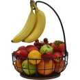 thumbnail image 6 of Pfaltzgraff Anvil Metal Wire Cage Fruit Storage Basket with Banana Hook, Black, 6 of 9