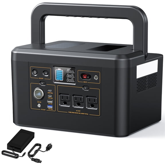 SinKeu 650W Portable Power Station Solar Generator 576Wh LiFePO4 Battery Fast Charging Home Emergency Backup