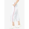 thumbnail image 3 of Woman Within Plus Size Petite Side-Stripe Cotton French Terry Capri, 3 of 3