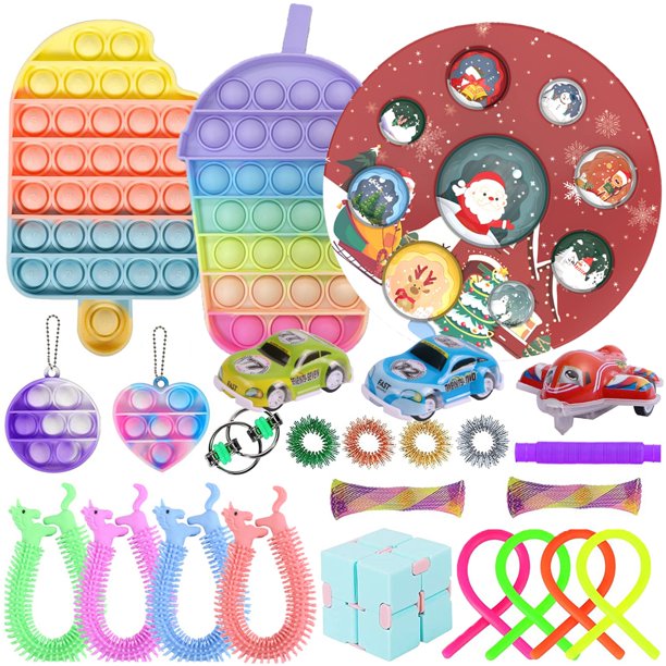 Fidget Packs Anti-Anxiety Tools, Fidget Block Set Pop-in-It Stress Relief Toys for Adults, Cheap