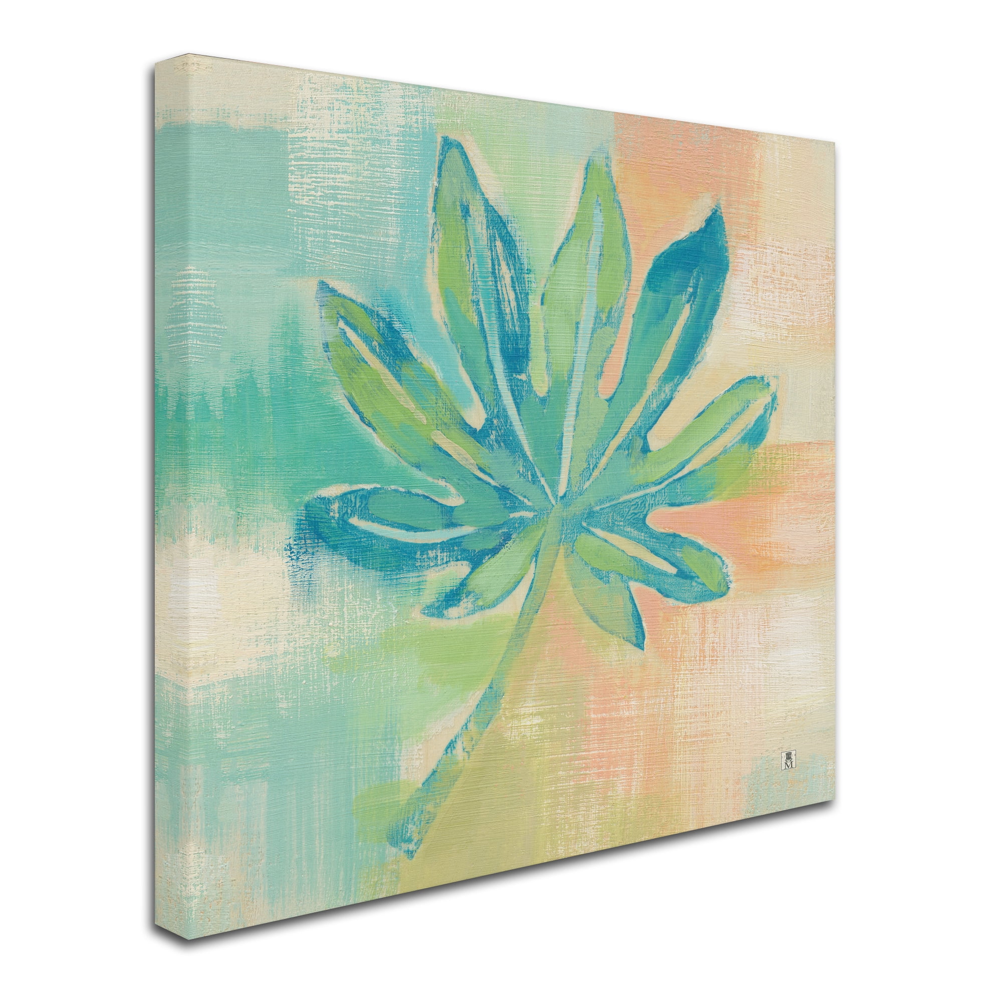 24 x 24 Global Gallery Studio Mousseau Beach Cove Leaves II Giclee Stretched Canvas Artwork