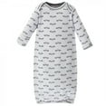 thumbnail image 3 of Touched by Nature Baby Boy Organic Cotton Long-Sleeve Gowns 3pk, Mr. Moon, 0-6 Months, 3 of 4