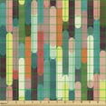 thumbnail image 2 of Ambesonne Retro Fabric by the Yard Upholstery, Colorful Grunge Stripes, 1 Yard, Multicolor, 2 of 5