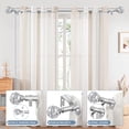 thumbnail image 4 of Barra de cortina TVWOO de cristal plateado con ventana ajustable de 90 a 224 cm, 4 of 9