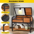 thumbnail image 3 of Aivituvin Tortoise Habitat Turtle Enclosure, Wooden Tortoise House Reptile Cage for Small Animals, Reptile Tank with Large Storage Shelf, 3 of 7