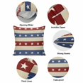 thumbnail image 6 of 4th of July Pillow Covers 16x16 Inch, Blue Red Star Striped Independence Day Linen Pillowcase with Invisible Zipper, Decorative Throw Pillow Covers Cushion Case for Couch Sofa Bed Living Room, 6 of 9