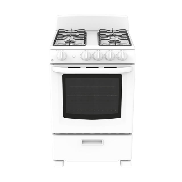 GE 24" Gas Free Standing Range with Storage Drawer White - JCGAS300DMWW