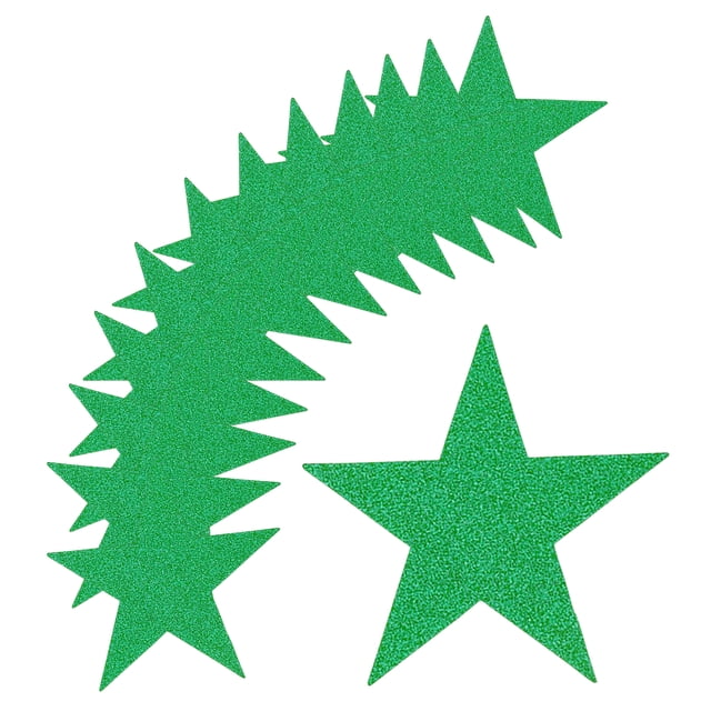 Recortes de papel Unique Bargains Estrella Confeti Verde 5.3 Pulgadas Paquete de 100