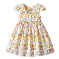 thumbnail image 2 of New Release! LADIGASU 3-12 Years Girls' Fashionable And Cute Floral Princess Dress Sleeveless Round Neck Dress Clearance, 2 of 3