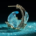thumbnail image 4 of SharkTRUE Oceans Oath Jewelry Set, Boho Blue Ocean Necklace Earring Rings S, 4 of 8