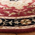 thumbnail image 3 of Safavieh Heritage Cromwell Oriental Wool Area Rug, Red/Black, 3'6" x 3'6" Round, 3 of 11