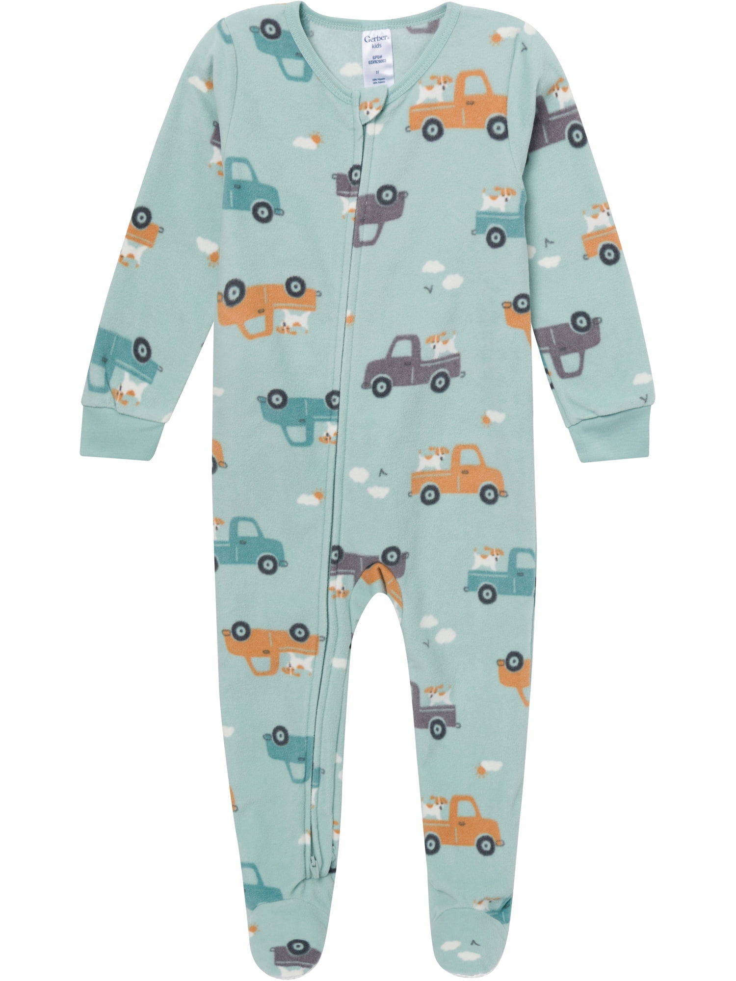 Gerber Baby and Toddler Neutral Microfleece 2-Way Zipper Blanket Sleeper Pajamas, 2-Pack, Sizes 0/3 Months - 5T