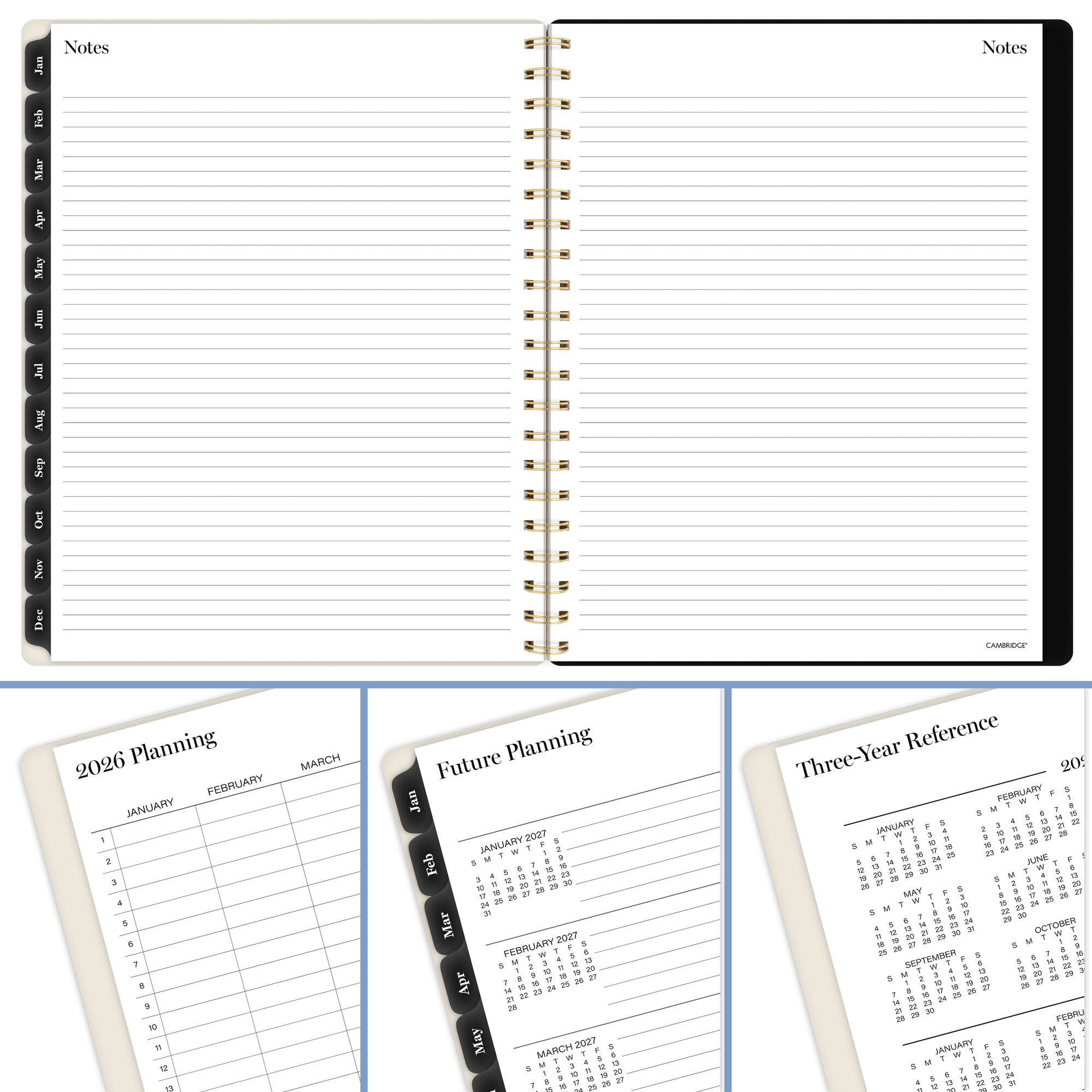 Cambridge Jeannie 2026 Weekly Monthly Planner Large 8 12 x 11 - Regular Year