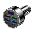 thumbnail image 3 of Cargador De Coche Con Salida USB, 4 Puertos USB + 2 Puertos PD, Pantalla Digital Para Todoterrenos De 12 V Y 24 V, 3 of 9