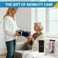 thumbnail image 6 of Rehand Folding Flex Cane Adjustable Rotating Quad Cane for Seniors and Adults with Bag, Purple, 6 of 10