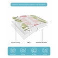 thumbnail image 5 of Boho Green Flower Queen Size Down Alternative Comforter, Lightweight Comforter Quilt Bedding Set with Pillow Shams Botanical Watercolor Leaf Floral All Seasons Bed Comforter Duvet Insert 90"x96", 5 of 7