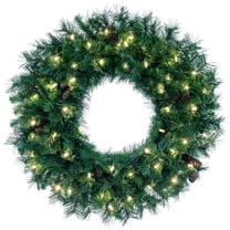 Vickerman 84" Cheyenne Pine Wreath 400 Warm White LED