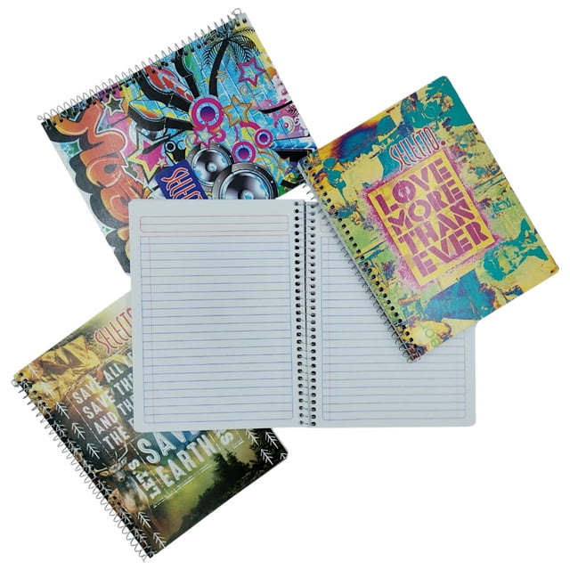 Pack 6 Libretas Selecto Frances Rayadas 15 x 20 cm Diseños Surtidos