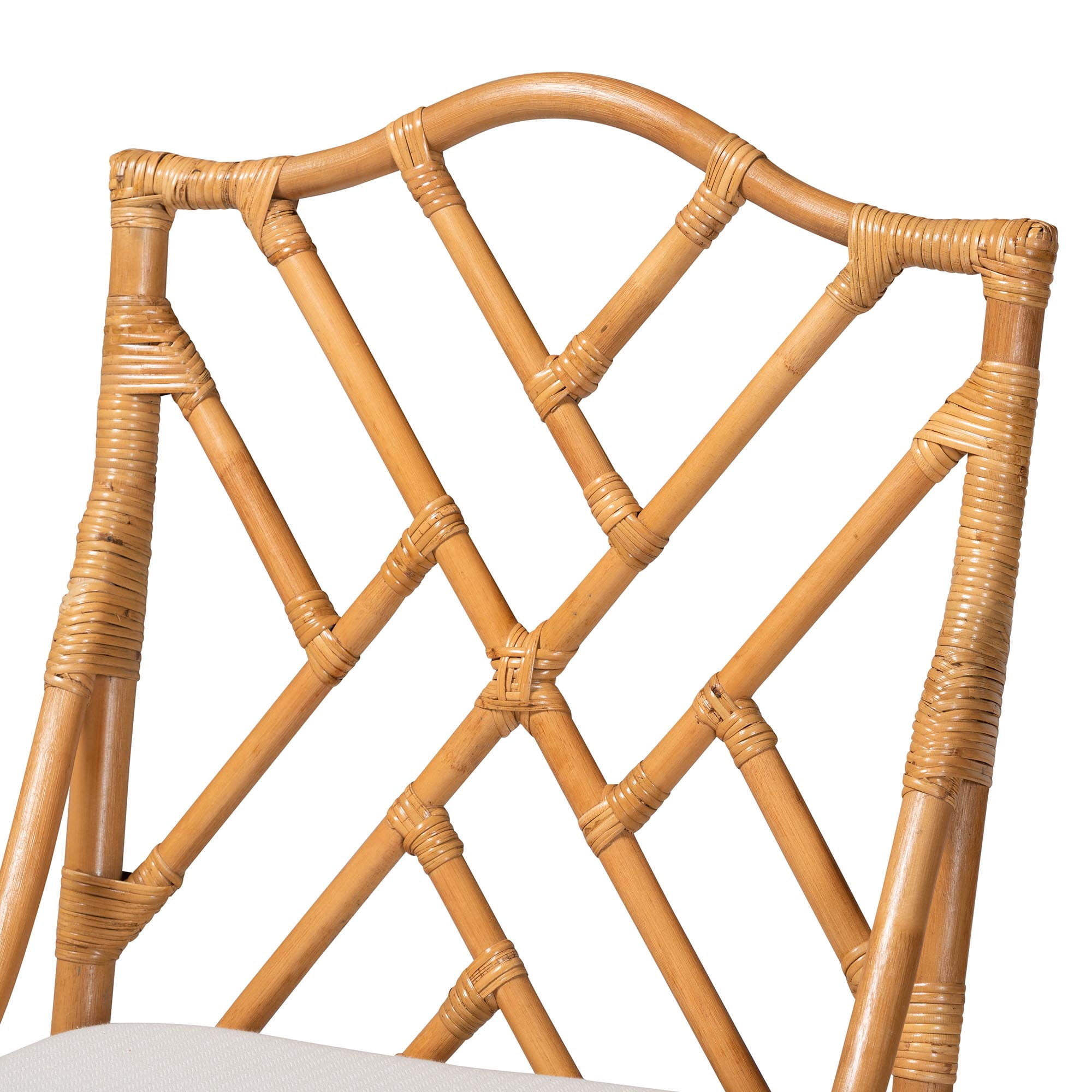 bali & pari Cedric Boho Counter Stool, Counter Height, Light Honey